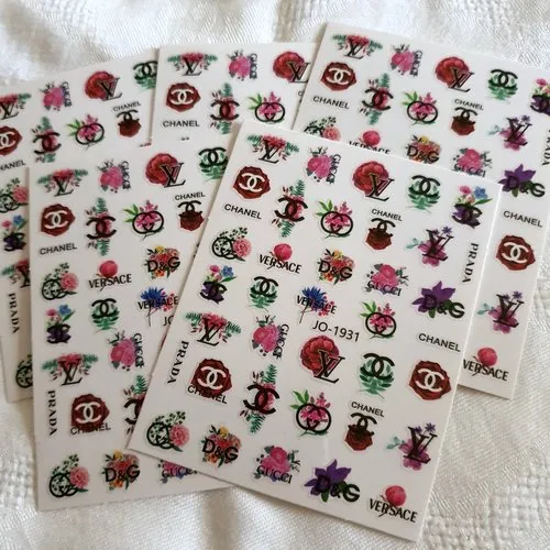 1 carte stickers logos marque de luxe (478.6405)
