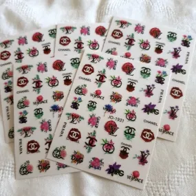 1 carte stickers logos marque de luxe (478.6405)