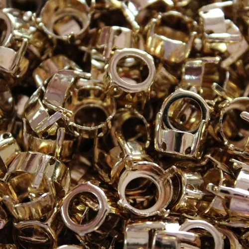 10 sertissures pour cabochons ronds 10 mm doré