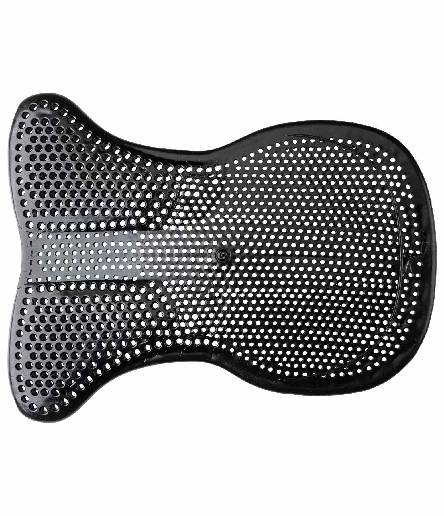 Anatomisch geformtes Gelpad (5 mm) mit Erhöhung im Widerristbereich. Verhindert ein Verrutschen des Sattels nach vorne auf die S