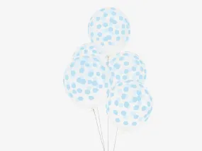 Ballons Confettis bleu clair