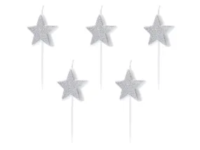 Bougies Etoiles argentées