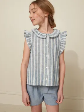 Chemise en lin et coton Fille