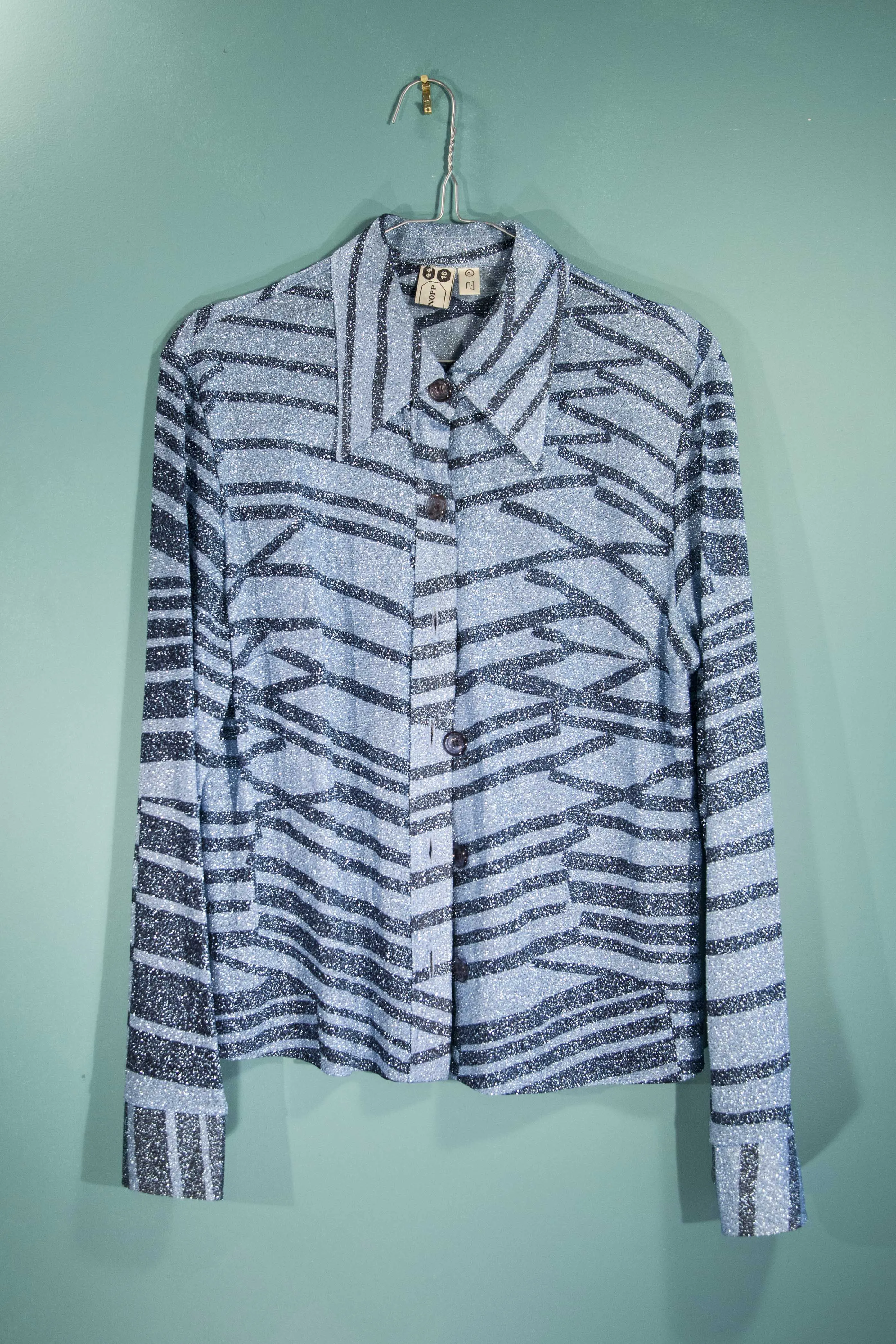 Chemisier 70's bleu vintage