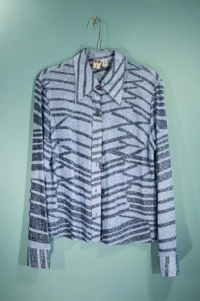 Chemisier 70's bleu vintage