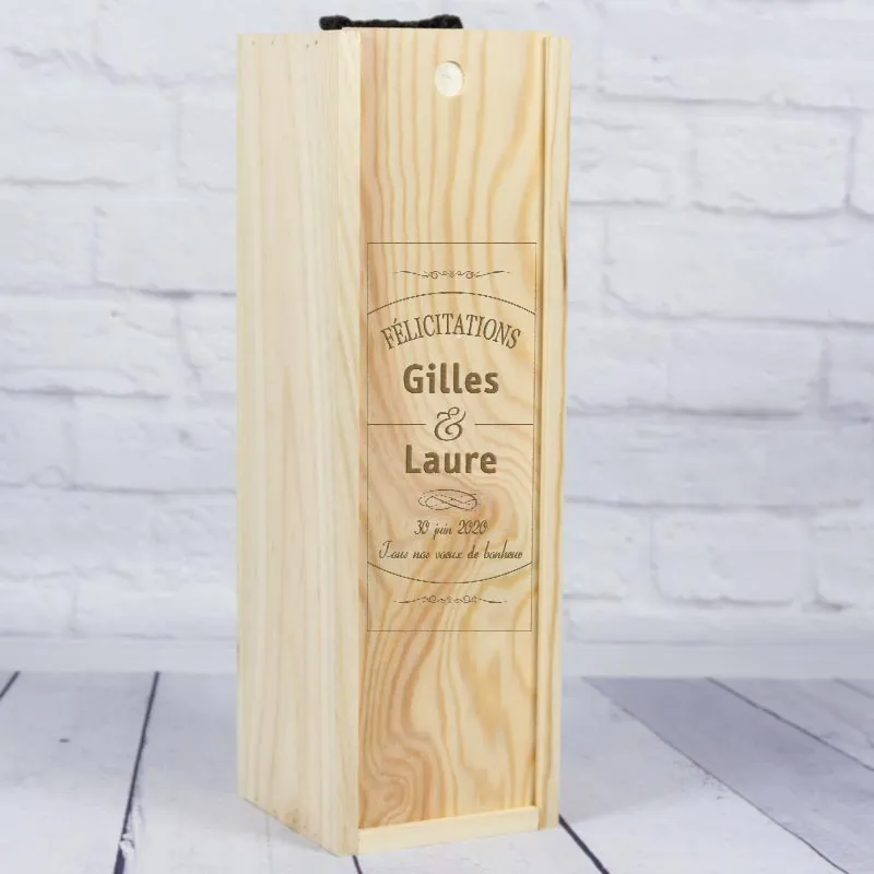 Coffret bouteille de vin pour couple