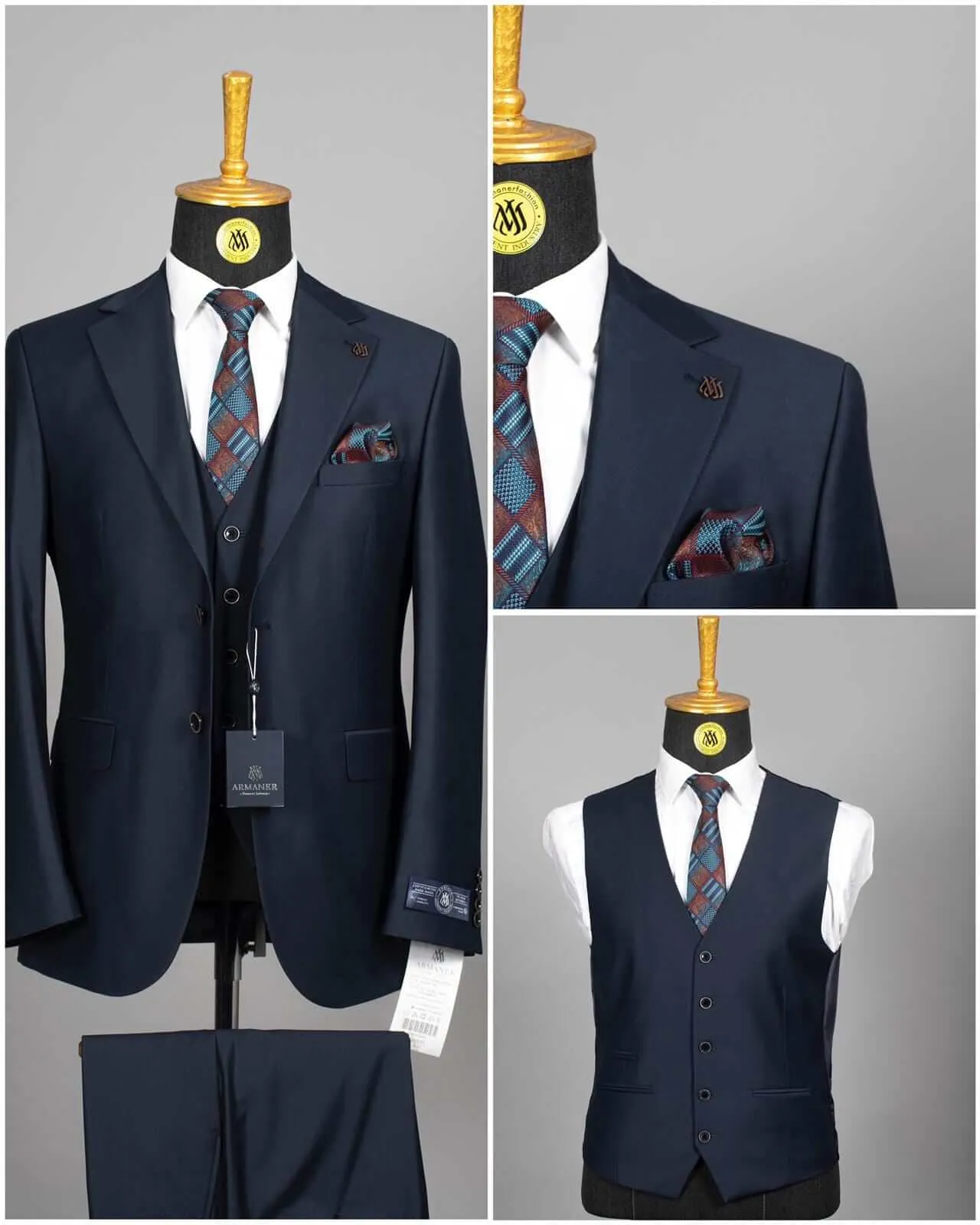 Costume 3 Pieces Gris Anthracite