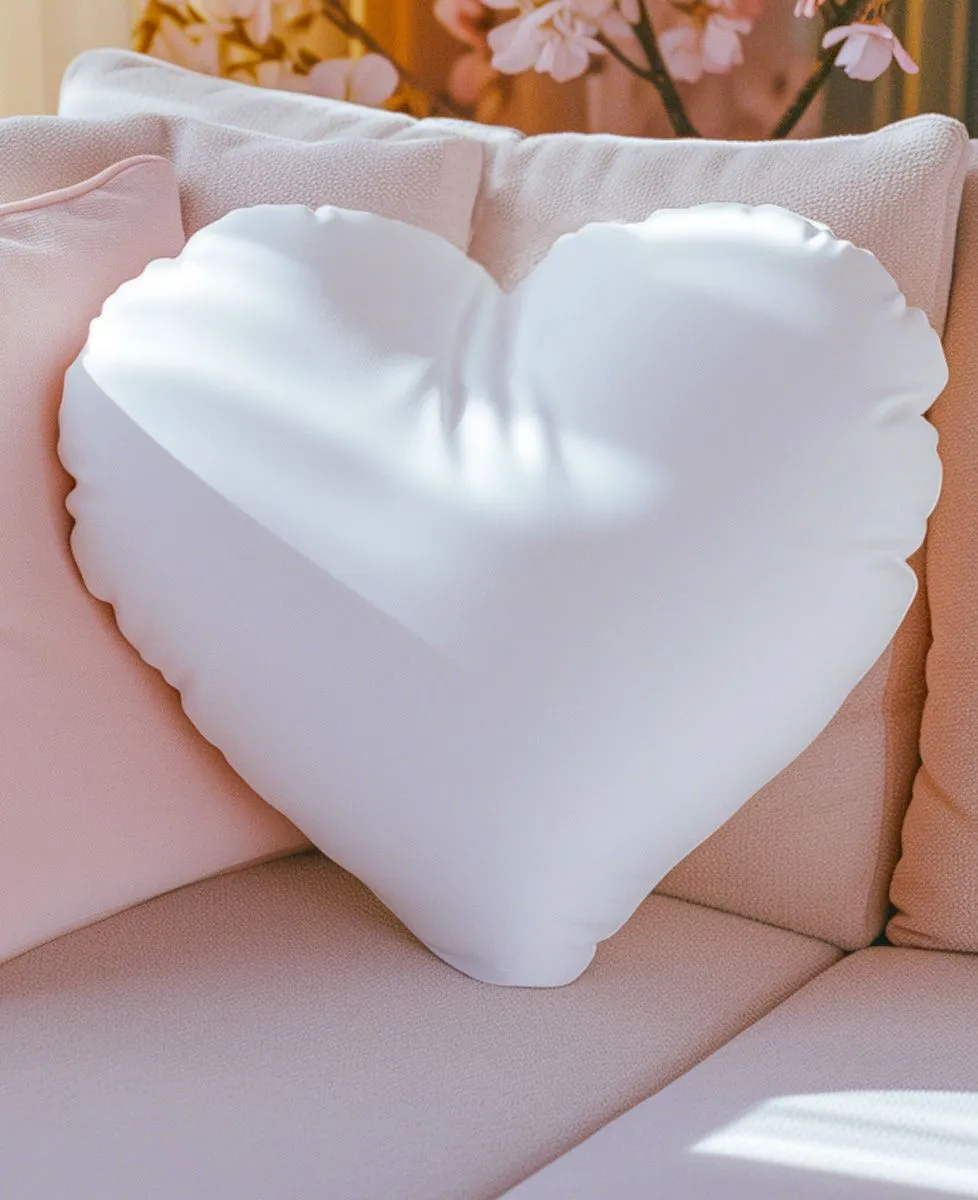 Coussin coeur Couple cartoon personnalisé