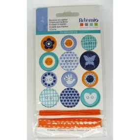 Embellissements bouton ruban scrapbooking carton artemio boy mod2