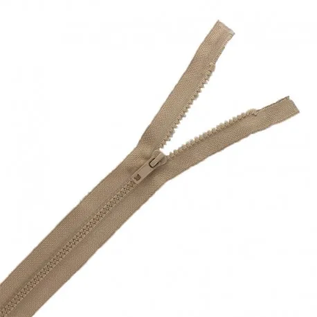 Fermeture à glissière séparable injectée - sable