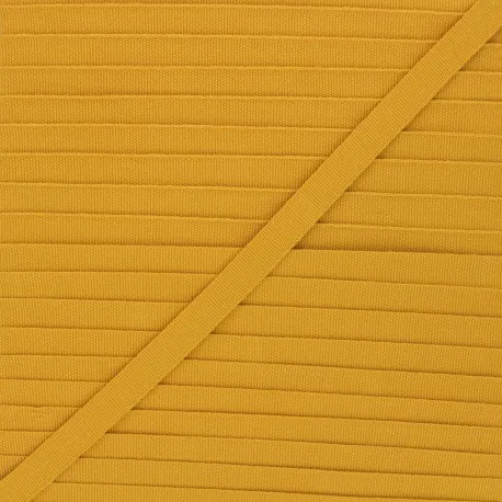 Galon aspect gros grain moutarde 10 mm