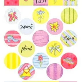 Grande planche de stickers printemps provocraft 30 x 12 cm scrapbooking carterie créative home déco