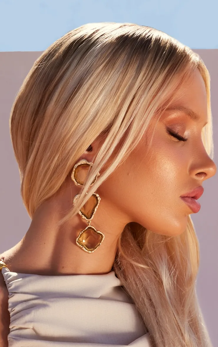 Label PLT Boucles d'oreilles XXL nude à effet fondu