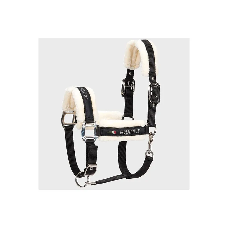 Licol Equiline doublé mouton synthétique pour chevaux sensibles