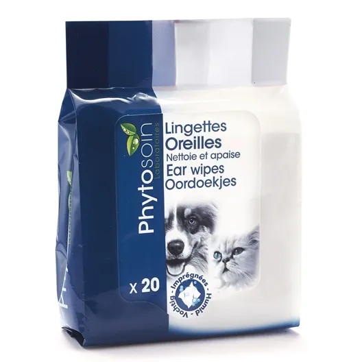 Lingettes hygiène oreilles / yeux & truffe