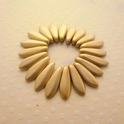 Lot de 20 gouttes dagues 5x16 mm matte metallic flax - cbd516-0230