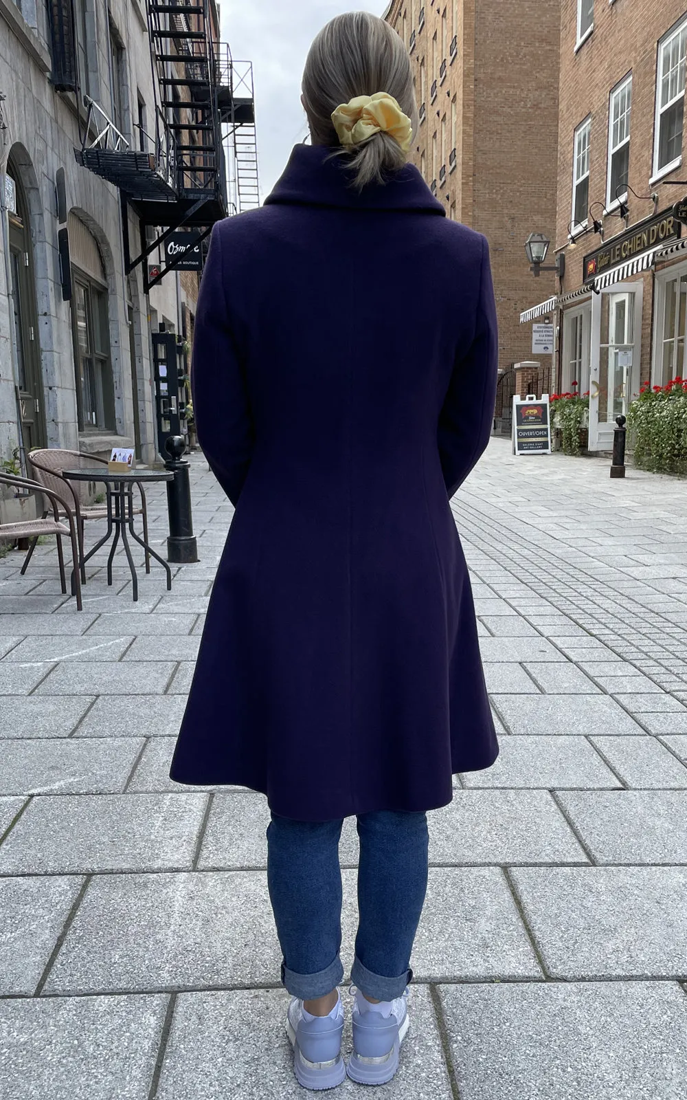 Manteau de laine ajusté