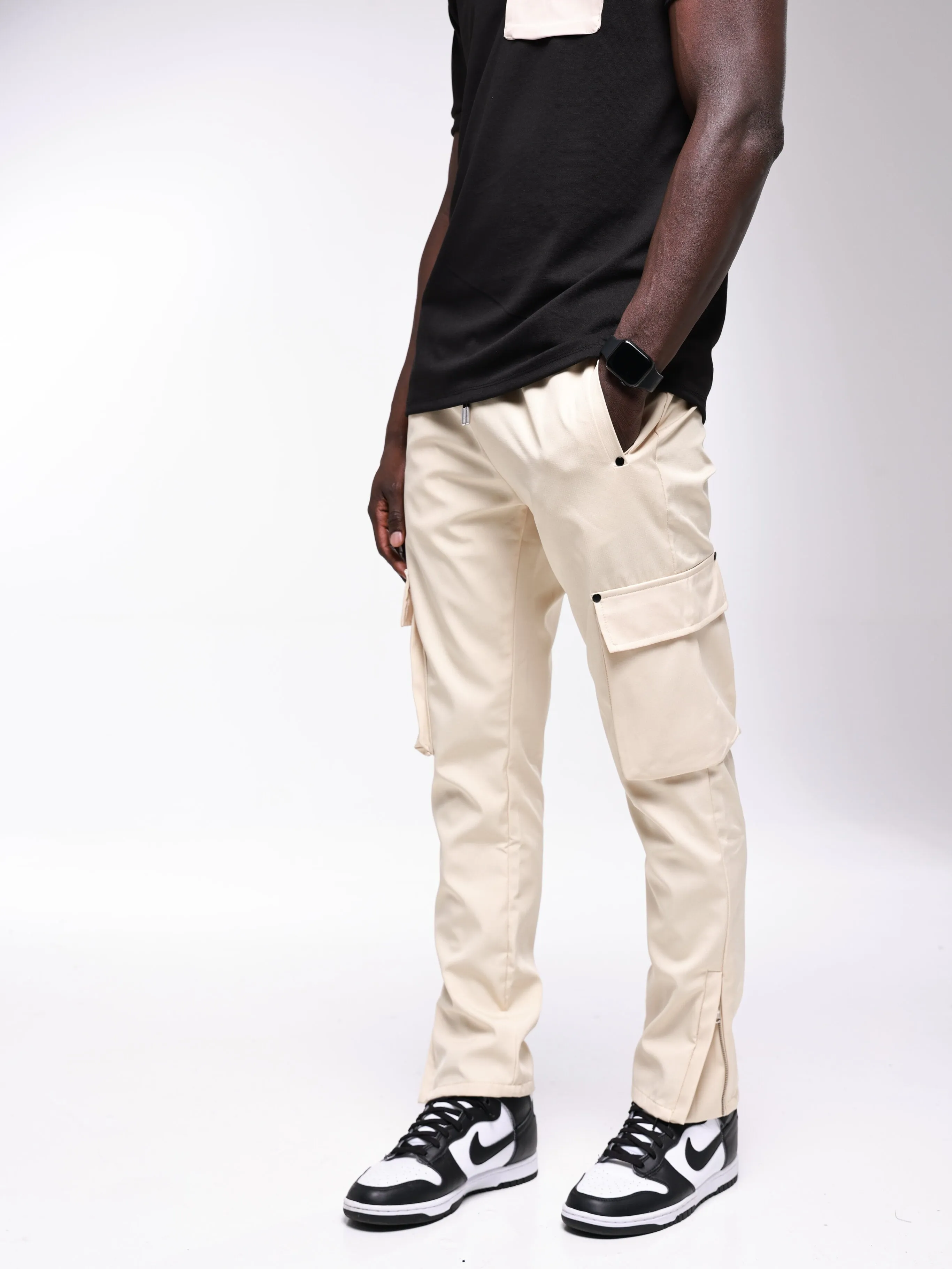PANTALON CARGO BLANC CASS