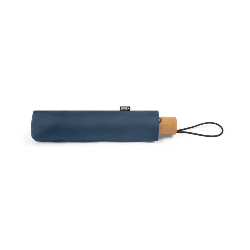 Parapluie pongé pliable publicitaire en PET recyclé - Ø99cm - RIVER - Vertlapub