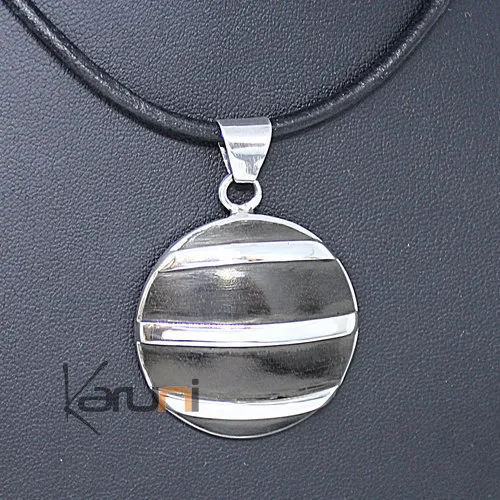 Pendentif Argent Massif Ebène 7048