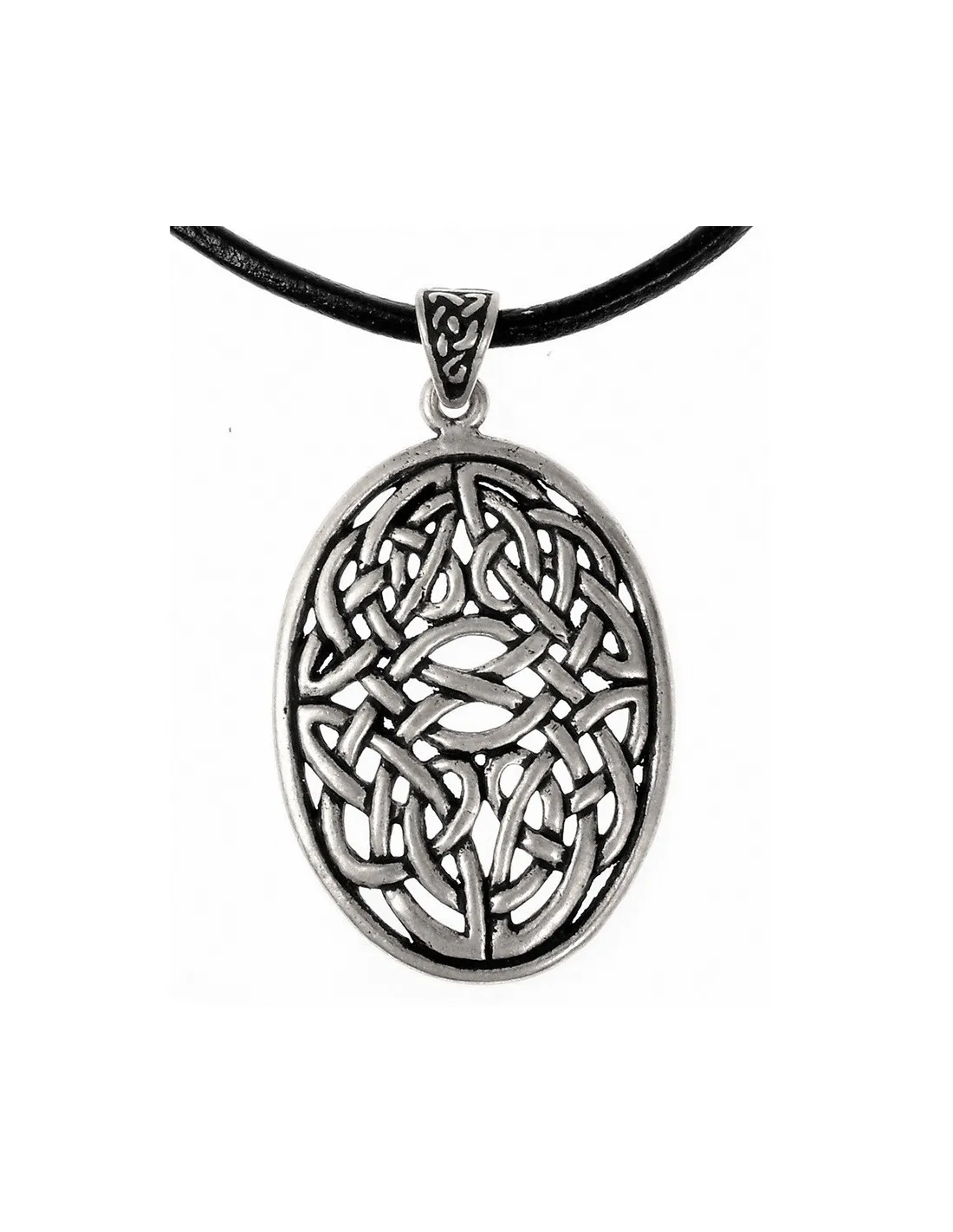 Pendentif Ovale Noeud Ajouré Celtique ⚔️ Boutique Épées