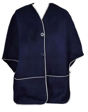 poncho femme laine des pyrenees marine de val d'arizes 2017