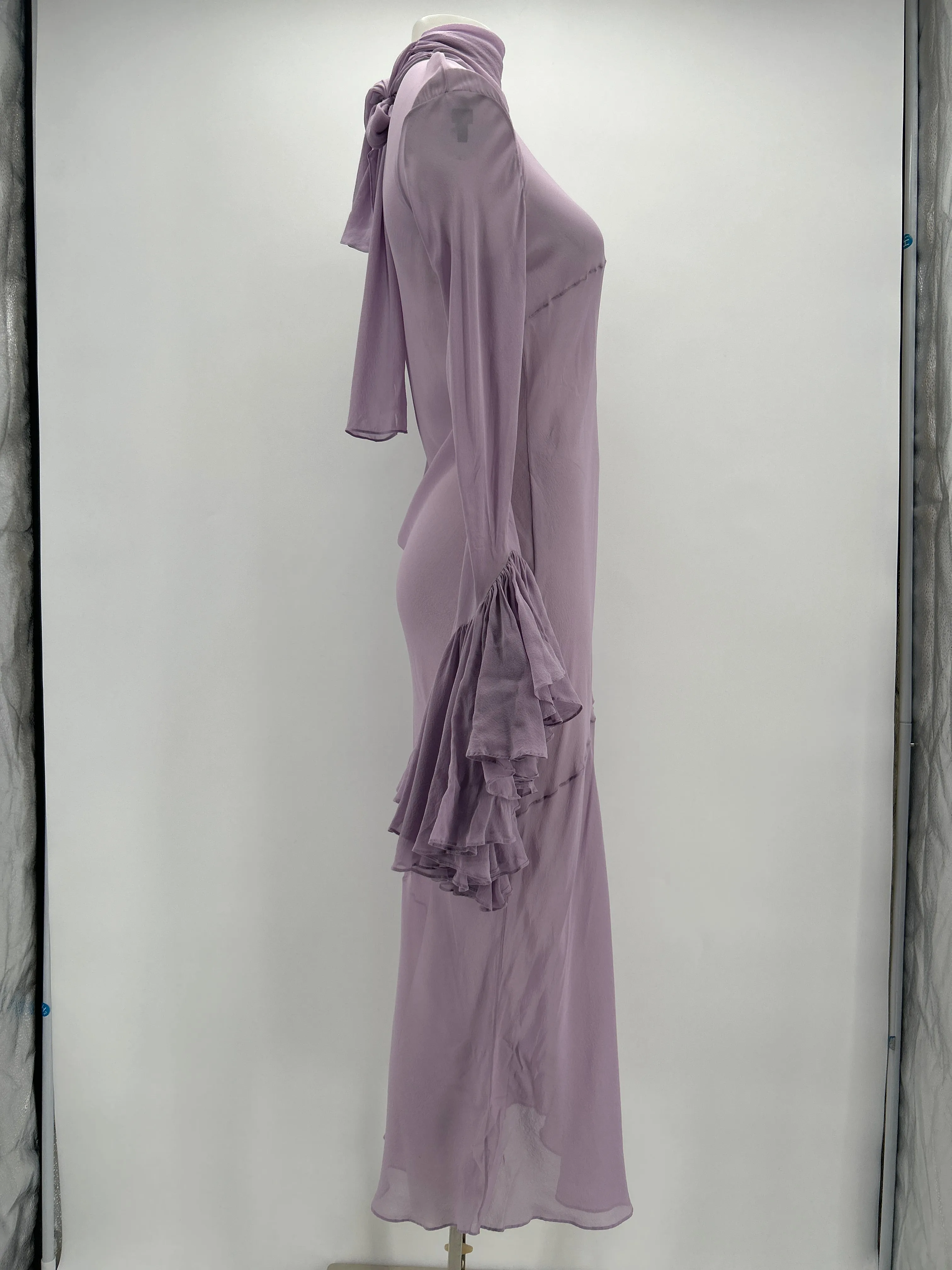 Robe longue mauve