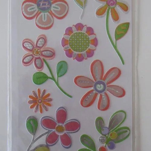 Scrapbooking embellissements stickers autocollants - planche de 11 stickers