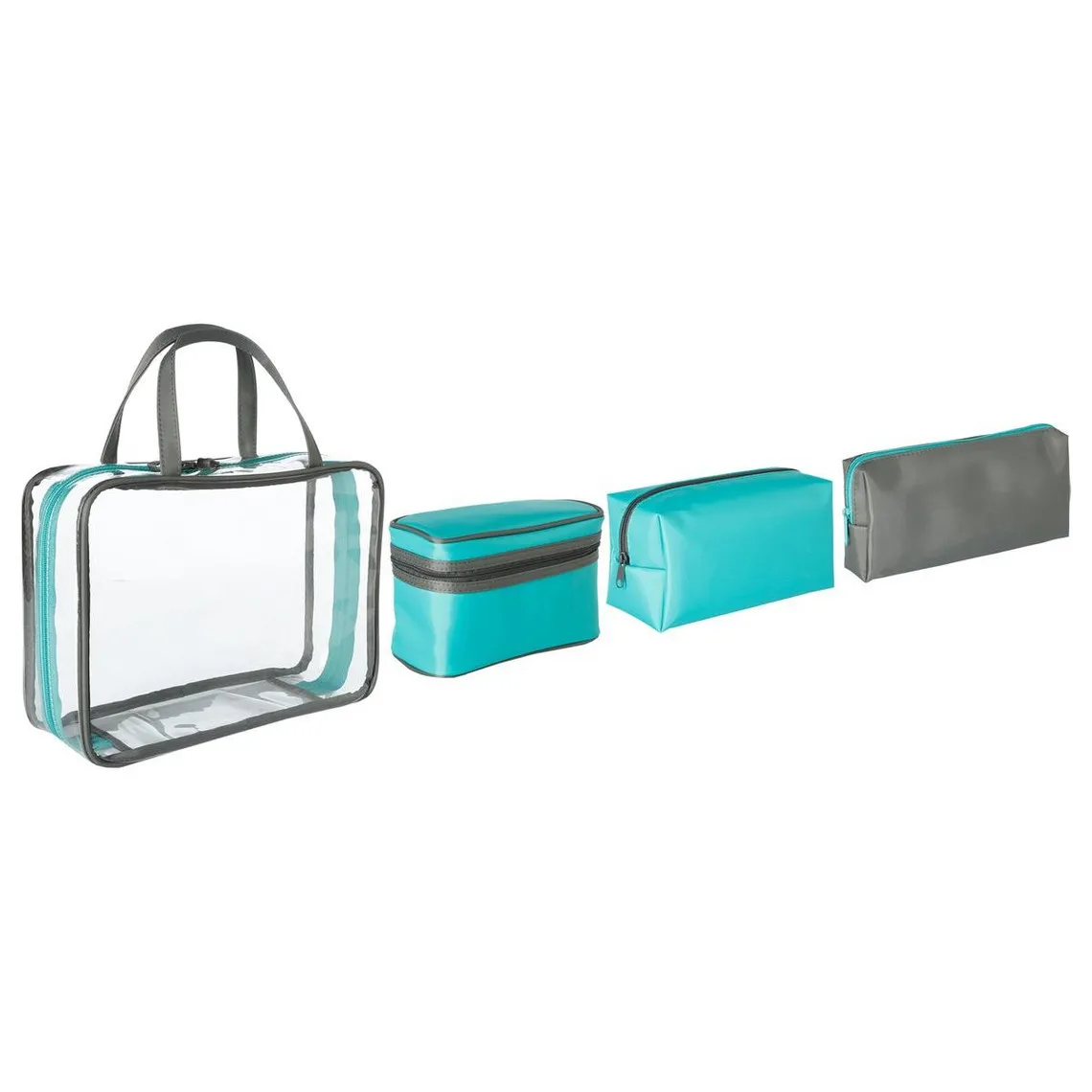 Set de 4 trousses toilettes unies bronze | 3 Suisses