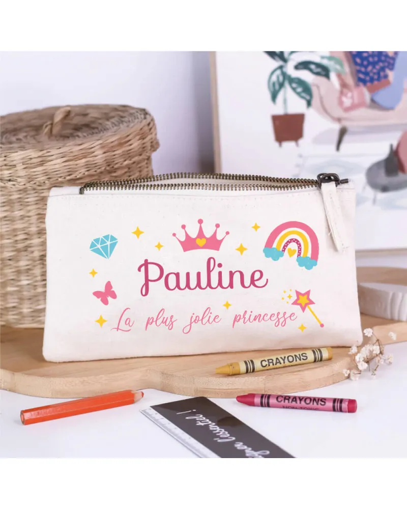 Trousse natural personnalisée - Thème Princesse avec prénom