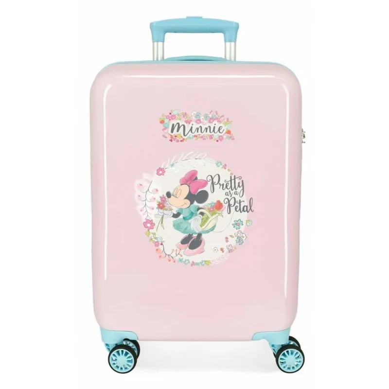 Valise cabine 55cm DISNEY Minnie "Florals" rose | Planetebag.com