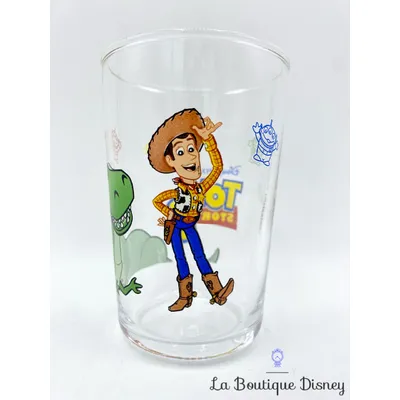 Verre Amora Woody Rex Toy Story 3 Disney Pixar moutarde