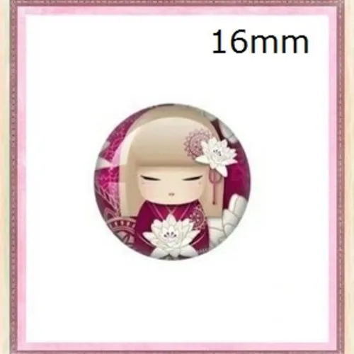 X2 cabochons kokeshi 16mm